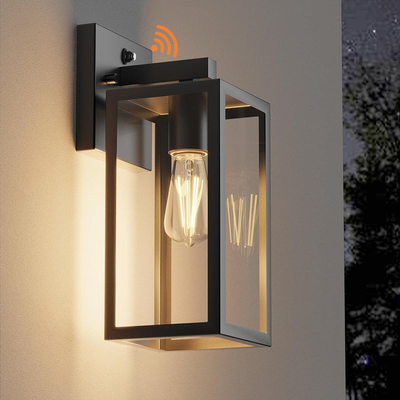 Kalium Dusk to Dawn Porch Outdoor Light, Wall Light Fixtures Waterproof Exterior Wall Sconce Light Fixture with E26 Base for Patio Entryway Hallway (Bulb not Included) - Image 1